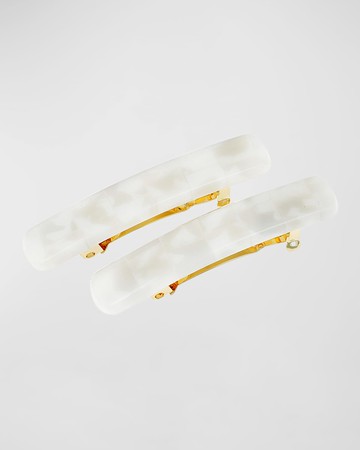 Mini Rectangle Barrette Pair