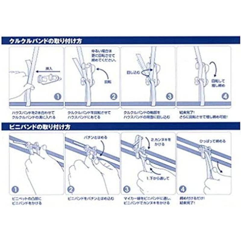 清水 清水樹脂工業 クルクルバンド 大 入 ビニールハウス用ハウスバンド止め・締め具