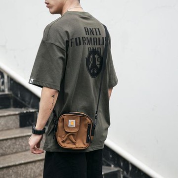 男士短袖2024新款夏季休閑字母印花白色上衣日系潮牌T恤寬松半袖