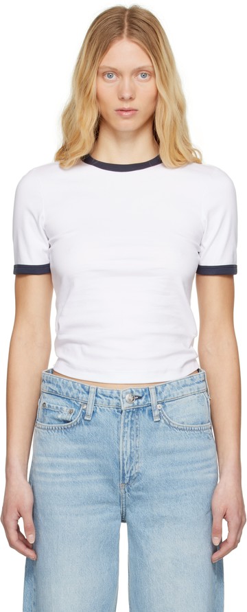 rag & bone 白色 Mia Ringer T 恤