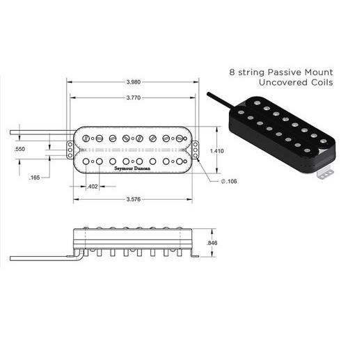 Seymour Duncan セイモア ダンカン 8弦 ギター 用 ハムバッカー ピックアップ Sentient 8-strings Neck P