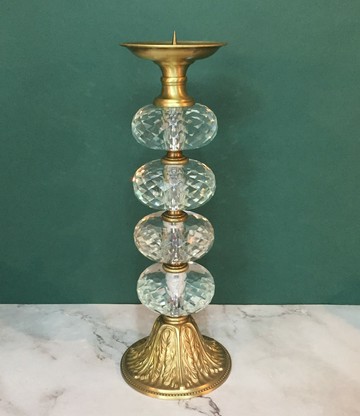 純銅配水晶燭臺包郵歐式美式法式軟裝酒店會所樣板間家居奢華擺件