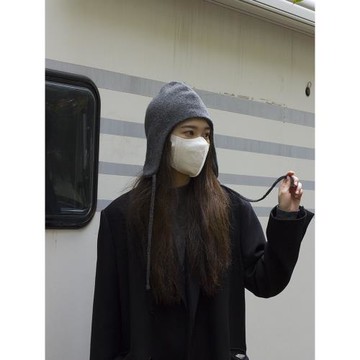 J.FRONTFly澳洲羊毛抗風襯保暖護耳帽針織毛線飛行帽秋冬男女親子