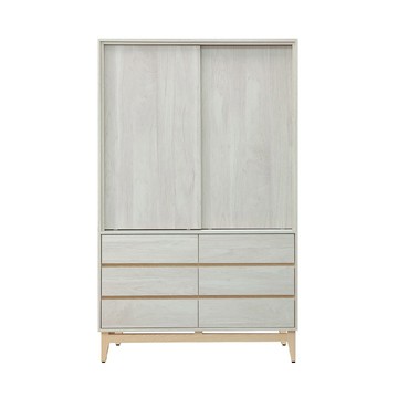 ASSARI-波伊4尺推門衣櫃(寬120x深59x高197cm)