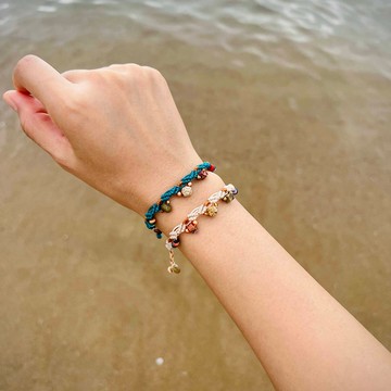 Sea Wave系列-海浪紋-復古珠-手繩-沖浪繩