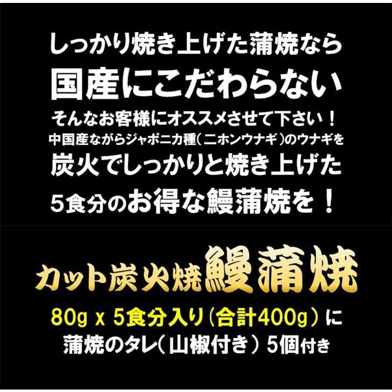 うなぎ ウナギ 丼 丑の日 鰻丼で5食分鰻“炭火”蒲焼 80g×5袋 冷凍