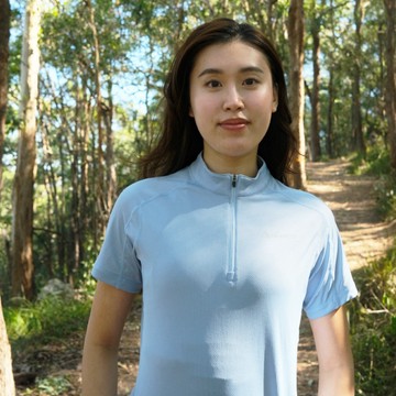 Wi 環保機能輕量排汗拉鍊短袖 女款 夏日晴空