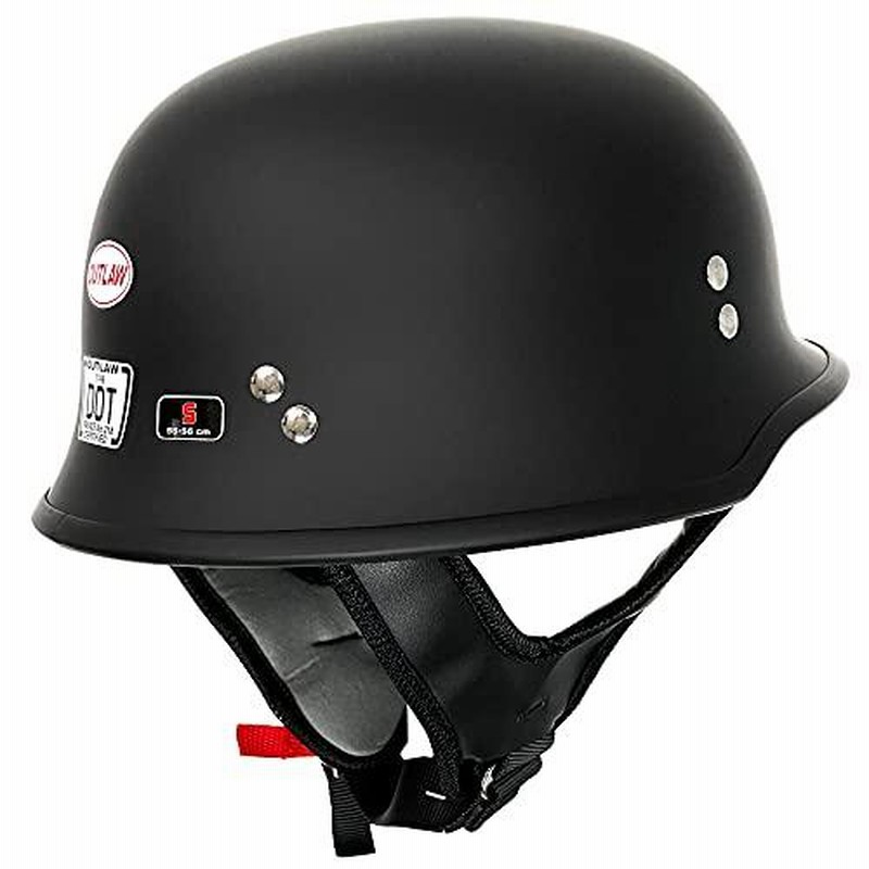 アウトローヘルメットT 99マットブラックドイツ式オートバイ用ハーフ