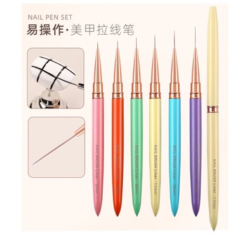 ❰現貨+預購❱美甲 拉線筆 新款極細美甲拉線筆馬卡龍珠光色金屬桿彩繪畫花筆bjd面相筆 美甲表演 拉線 直線