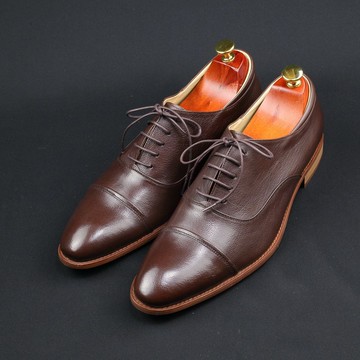 Captoe 經典橫飾牛津鞋-椰褐咖