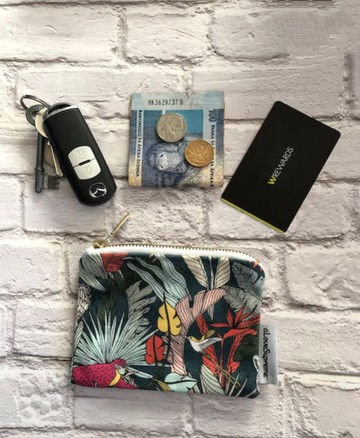 aLoveSupreme/南非文青設計師手繪多彩零錢包_鐵灰非洲草原