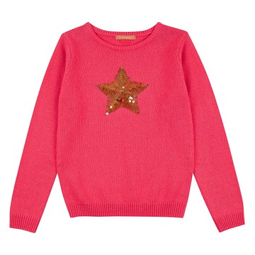 【英國 I Love Gorgeous】長袖針織毛衣 - 甜美粉星星