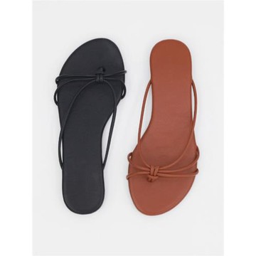 東大門平底鞋細帶羅馬ins仙女減齡性感組合夾趾pu外穿涼拖鞋