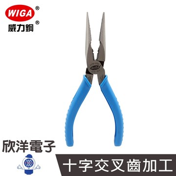 WIGA 165mm 鉻釩鋼製 6吋 強力尖嘴鉗 ( TTN-150) 電線鉗 鐵線鉗 鐵絲鉗 鋼絲鉗 模型鉗