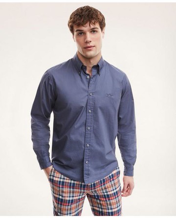 Brooks Brothers Men's Friday Shirt, Poplin Solid | Dark Blue | Size XS