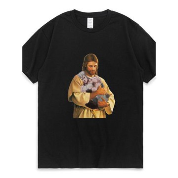 Printed crewneck short sleeves on chest 純色胸前印花圓領短袖