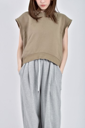 加購優惠(L) zara棉質內刷毛棕色短袖上衣