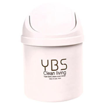 YBS 桌面垃圾桶 三個裝 PP塑料  11 x 20cm  米白色  1組