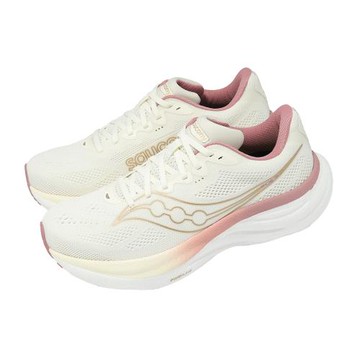 Saucony 慢跑鞋 Ride 19 女鞋 米 紫 緩衝 運動鞋 索康尼 S11055142