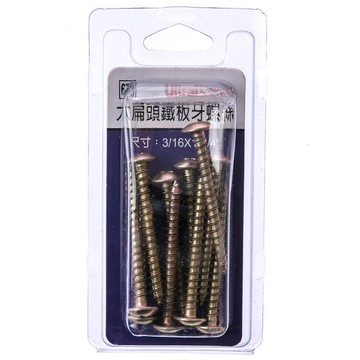 673 大扁頭鐵板牙螺絲 3/16X1-3/4" 10支