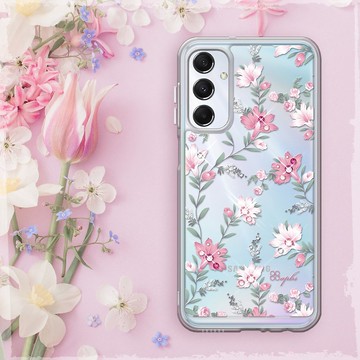 A15/A25/A26/A34/A35/A36/A55/A56 5G 雙料水晶殼-粉劍蘭