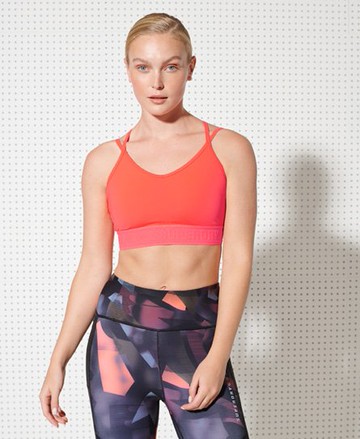 Superdry Women's Women's Sport Training Strappy Bra Red / Neon Red - Size: 8 Size: 4