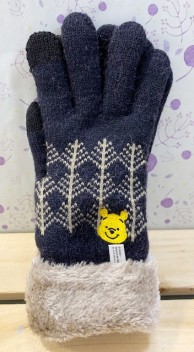 【震撼精品百貨】Winnie the Pooh 小熊維尼~迪士尼 DISNEY-冬天手套-黑#32087