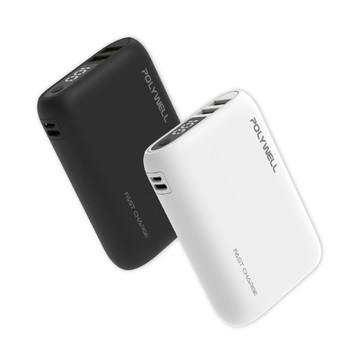 polywell 18w 快充 行動電源 充電器 10000mah 雙usb type-c