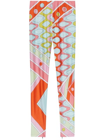 PUCCI - abstract-print leggings - women - Nylon/Elastane - S - Orange