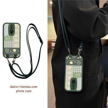 適用OPPOA9手機殼個性郁金香斜挎A5全包A11X硅膠K11掛繩k11x女創意k12x背帶k7保護套5A9X新款保護殼k12