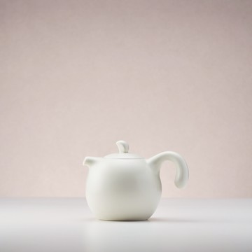 雀悅 - 無光鵝黃釉茶壺｜雙鴻