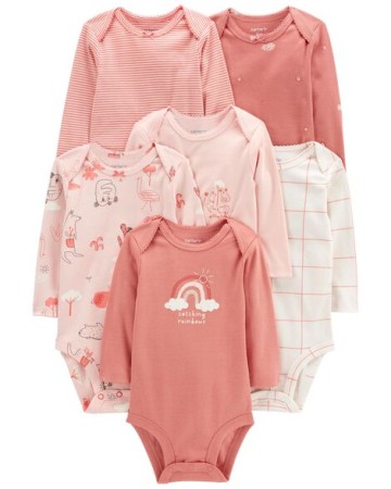 Baby 6-Pack Long-Sleeve Bodysuits