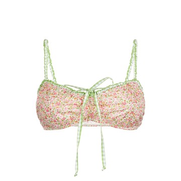 MC2 Saint Barth Top Bralette Swimsuit With Liberty Print Made With Liberty Fabric