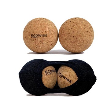 美國EcoWise 軟木筋膜放鬆按摩球套組(含球套)
