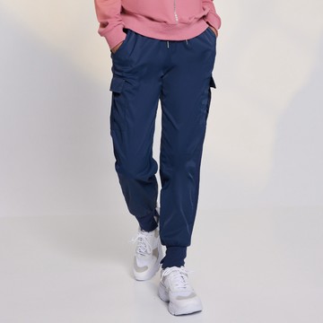 元動力 率性工裝束口抽繩運動褲(深藍色；S-L)4223326801