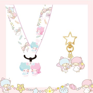 雙子星掛繩少女卡通加寬掛脖掛件動漫布藝手機掛繩防丟裝飾鏈吊墜