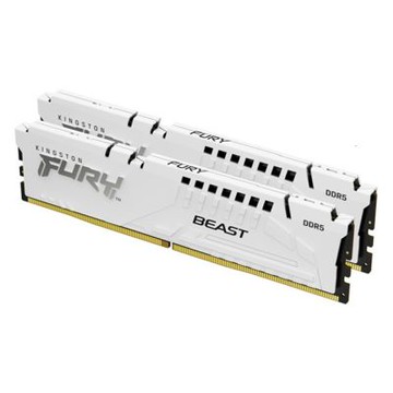 Kingston 金士頓 FURY Beast 獸獵者 DDR5 6000 64GB(32GBx2) 桌上型超頻記憶體 白 KF560C30BWEK2-64