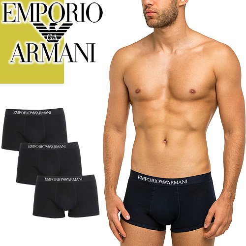 エンポリオアルマーニ Emporio Armani ボクサーパンツ 3枚セット メンズ イーグル アンダーウエア 下着 ブランド 大きいサイズ 黒 ブラック 通販 Lineポイント最大0 5 Get Lineショッピング