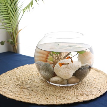 SAMHOGLASS 多用途玻璃圓形魚缸 SHB3  透明色  13.5 x 15cm