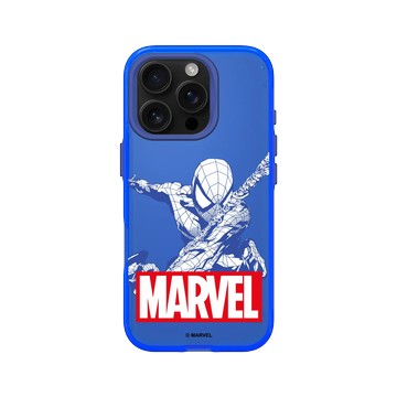 iPhone 16 Pro Clear 激光藍 - 迪士尼-漫威 Marvel - 蜘蛛人-漫威Logo版