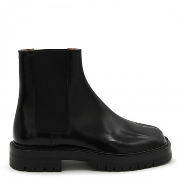 Maison Margiela - Black Leather Tabi Boots 45