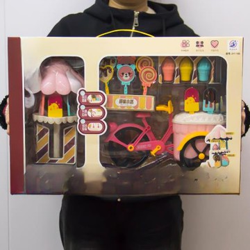 兒童過家家冰淇凌雪糕車廚房玩具女孩新年禮物幼兒園培訓禮盒套裝