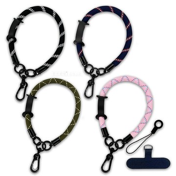 野趣漫遊 強韌加粗10mm 野營繩款 多功能手機短掛繩 手腕繩(附手機夾片) 4色