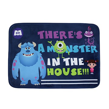 MONSTERS INC. 文字絨毛地墊  怪獸電力公司 深藍色  65 x 45 x 0.5cm  1入