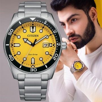 CITIZEN星辰 GENTS系列 光動能 潮流大三針腕錶 43mm/AW1760-81Z