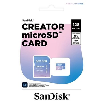 SanDisk 128G 128GB Creator microSDXC 190MB/s UHS-I U3 A2 V30 記憶卡