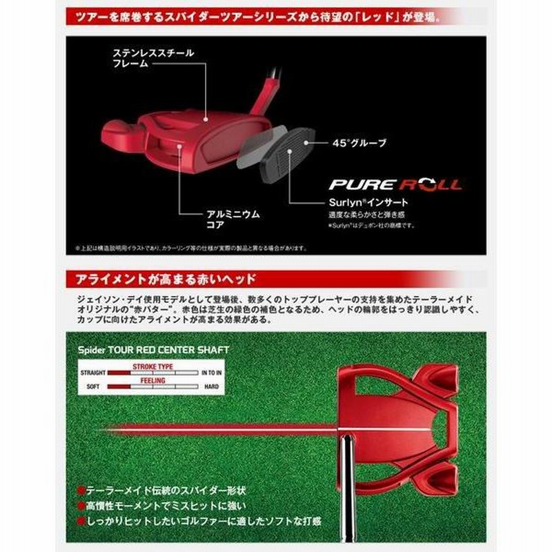 テーラーメイド ゴルフ スパイダー ツアー レッド パター