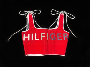 REGETHER 古著改製 sportswear 綁帶馬甲-Tommy Hilfiger