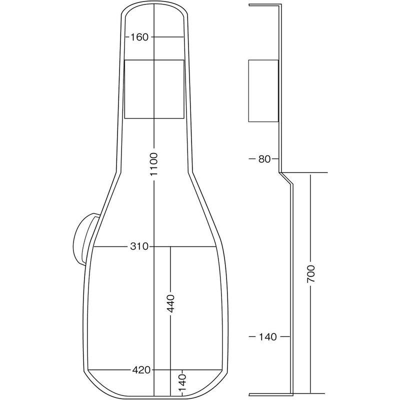 キクタニ アコースティックギター用 ギグバック 20mm厚クッション リュックタイプ GVB-60W BLU ブルー