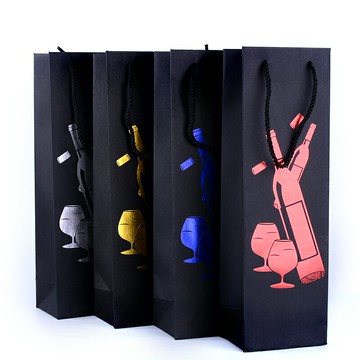 紅酒袋/葡萄酒紙袋/包裝袋 熱銷推薦紅酒袋子定做紙袋酒袋單雙支加厚禮品手提紙袋包裝袋【CM19288】